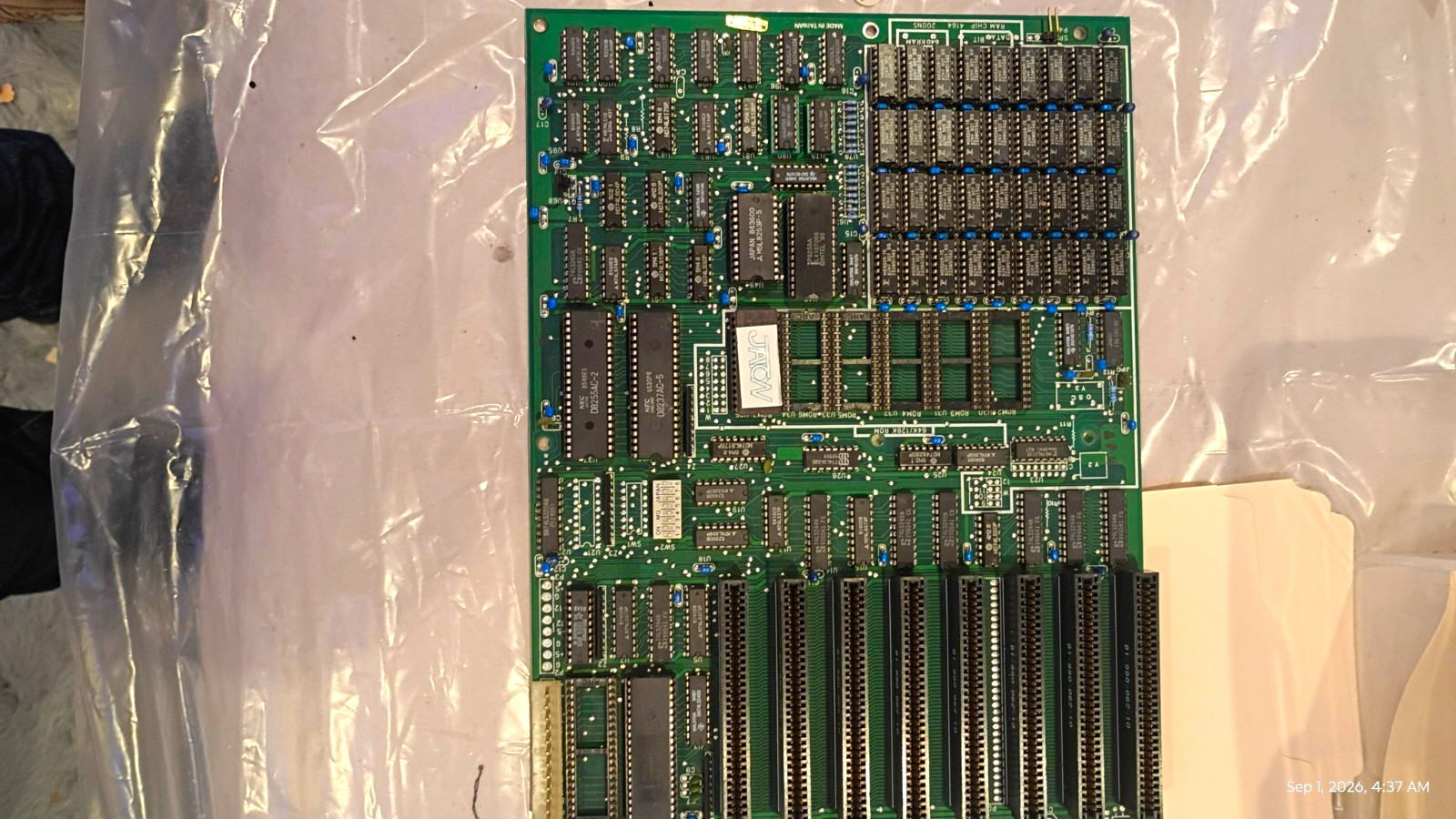 Vintage 1980s IBM PC XT Compatible 640K Motherboard 8-Bit ISA 4164 RAM Taiwan
