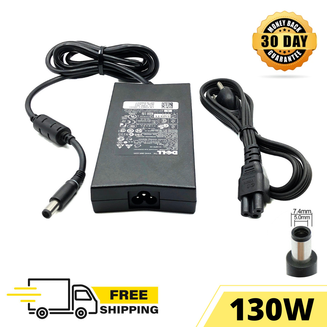 130W Dell Genuine OEM AC Adapter Power Supply LA130PM121 0M1MYR 0HG5D1 with cord