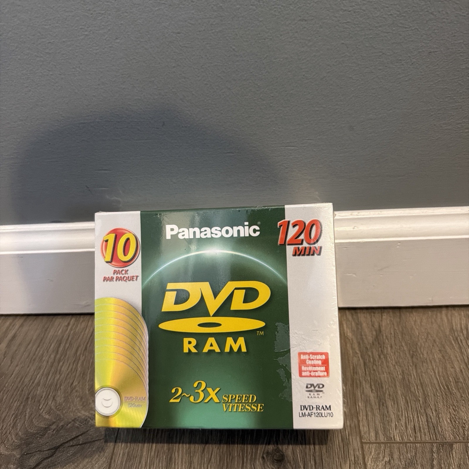 NEW Panasonic DVD-RAM LM-AF120LU10 2-3 speed 120min 4.7GB 10 PACK Sealed