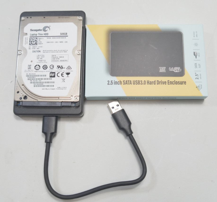Seagate 500 GB, Internal/External 7200 RPM, 2.5" Hard Drive and NEW Enclosure