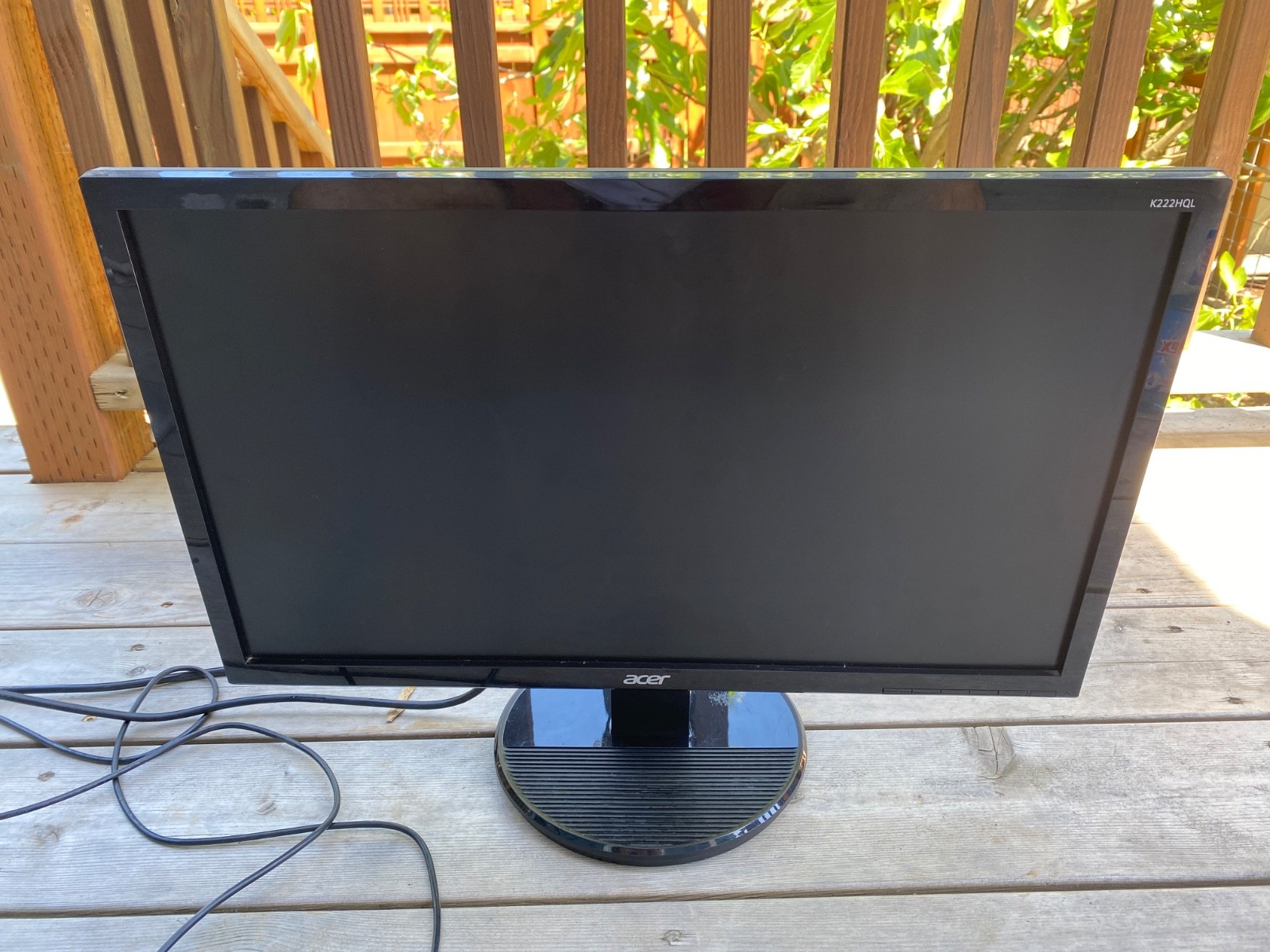 Black Acer 21.5in LCD Computer Monitor 60Hz Version: K222HQL bd (2015) 