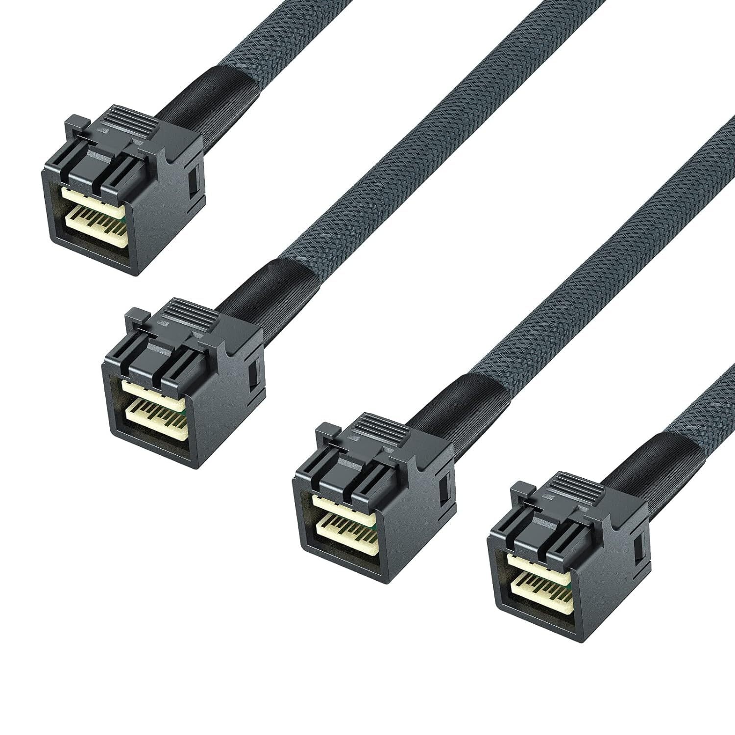 2 Pack 12G Internal Mini SAS Cable SFF-8643 to SFF-8643 100 Ohms 30AWG 1 Meter