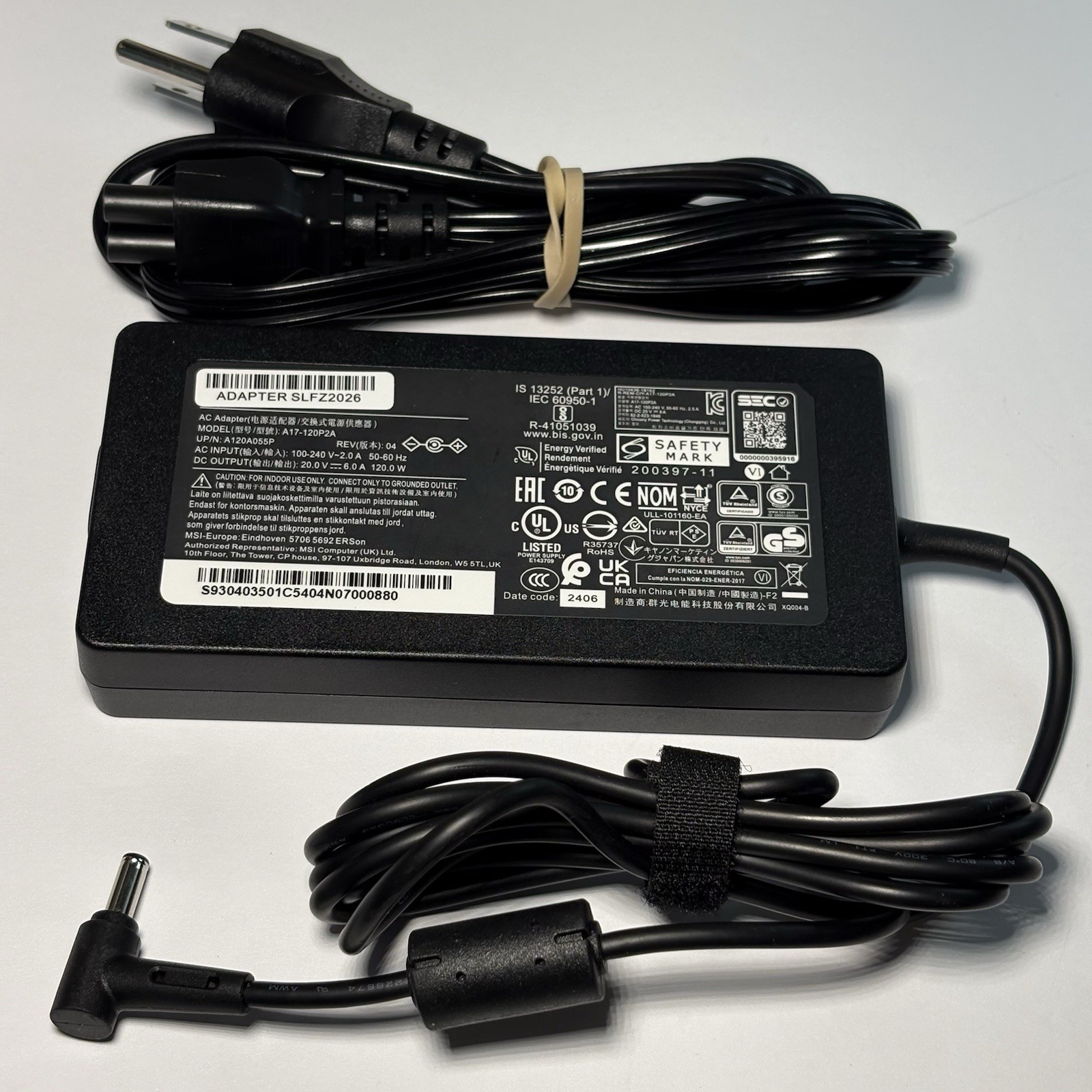 Chicony A17-120P2A 20V 6A 120W Thin AC Adapter Replacement non OEM