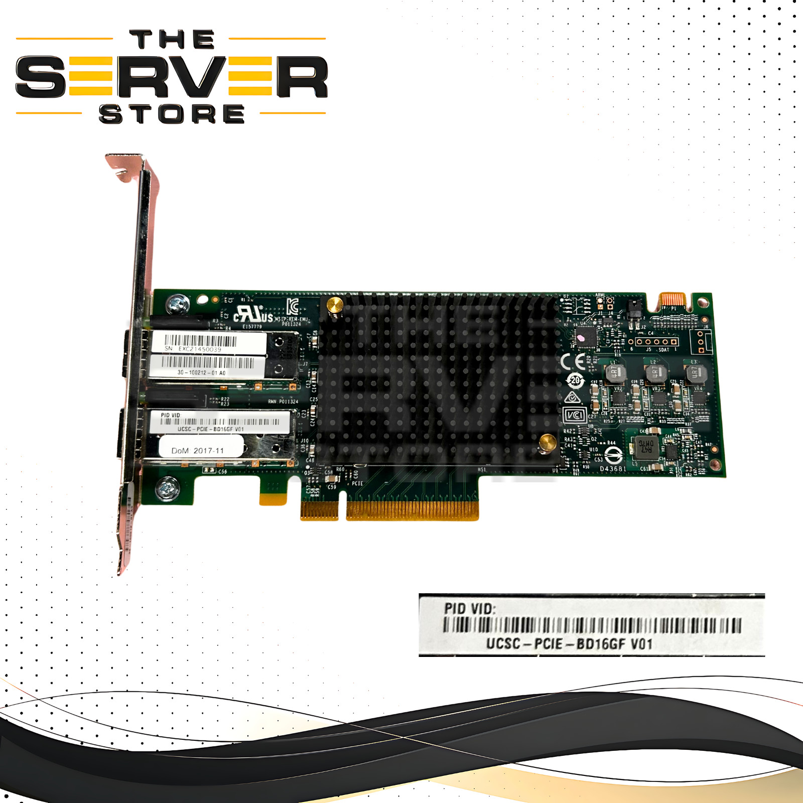 Cisco 16GB Dual Port Fibre Channel (FC) Host Bus Adapter w/ SFP UCSC-PCIE-BD16GF