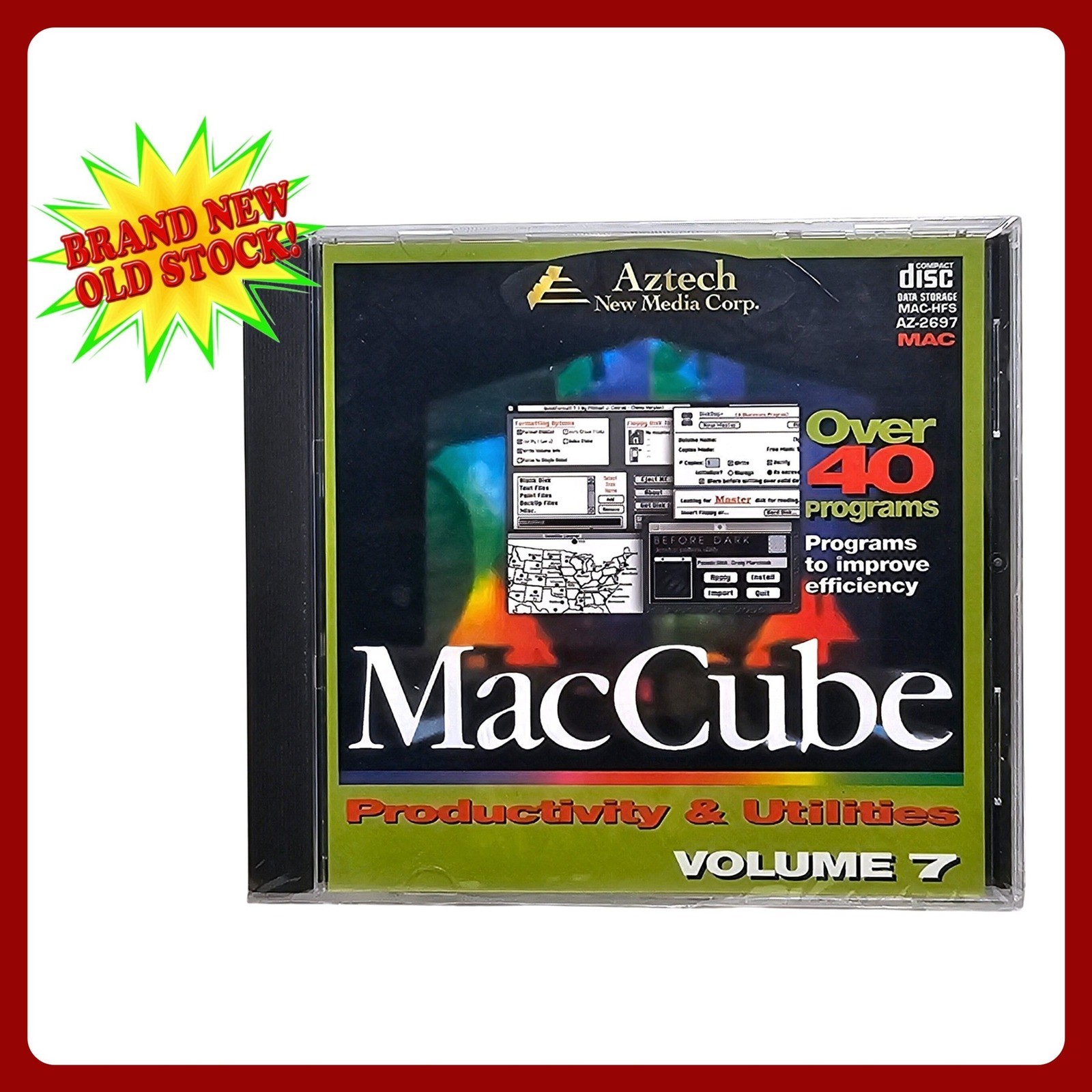 Aztech MacCube Volume 7 Mac Productivity & Utilities Software CD-ROM AZ-2697 NEW