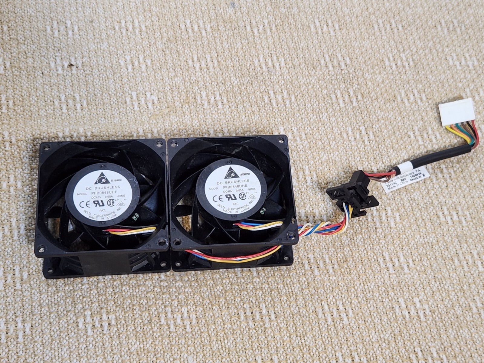 Delta Electronics PFB0848UHE 8cm,80mm  48v 0.65A Cooling Fans (qty:2)