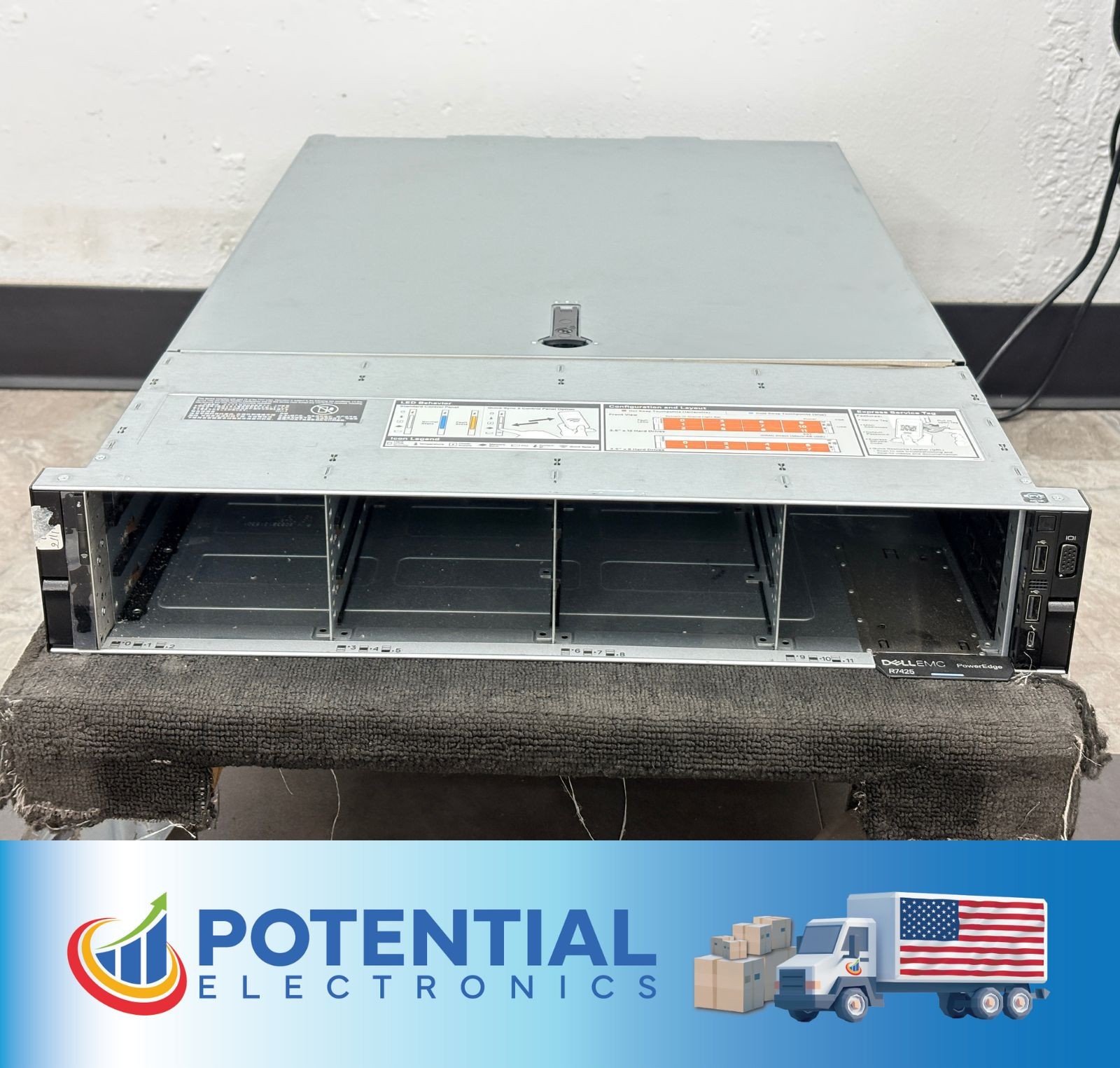 Dell EMC PowerEdge R7425 2U Server Dual Socket SP3 12x 3.5" LFF - w/ H730P Perc