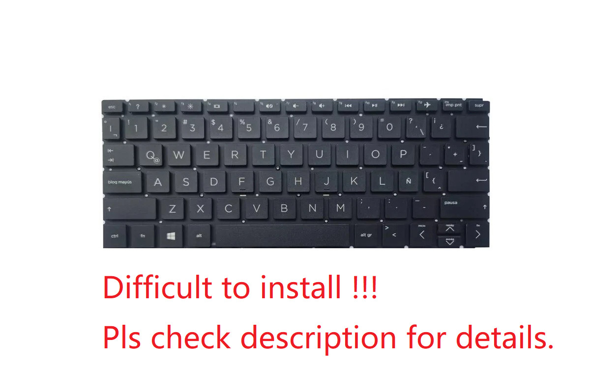 Original US Black Non-Backlit Keyboard for HP Pavilion X360 11-AP 11M-AP
