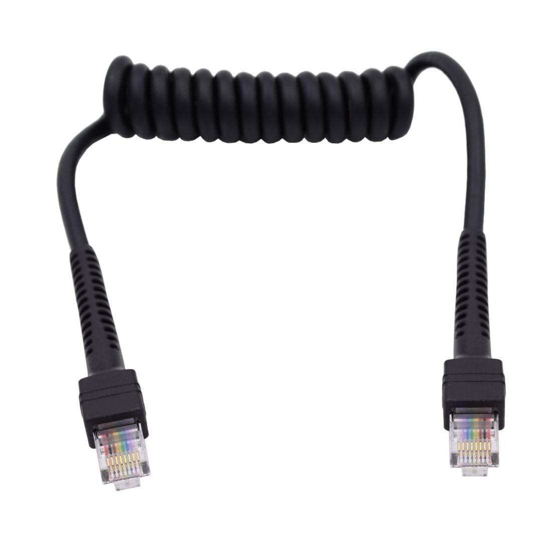 RJ45 Stretch Coiled Cable Cat6 8P8C UTP LAN Ethernet Network Patch Extension ...