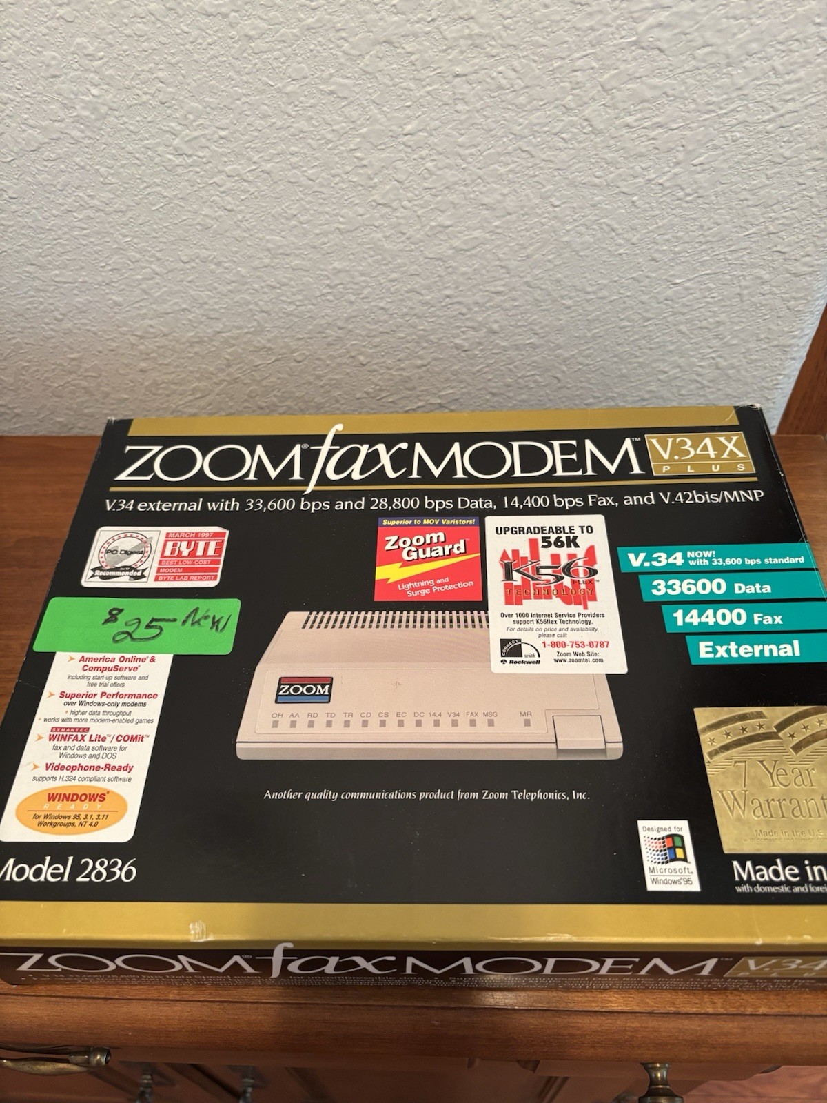 Zoom Fax Modem V.34X Plus Model 2836