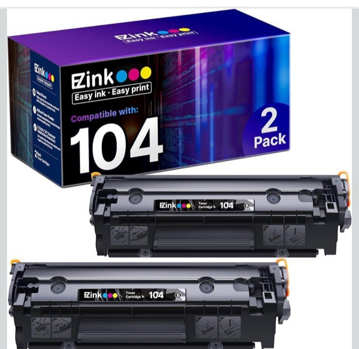 Crg104 Black Toner Cartridge 2 Pack Compatible With Canon Printers