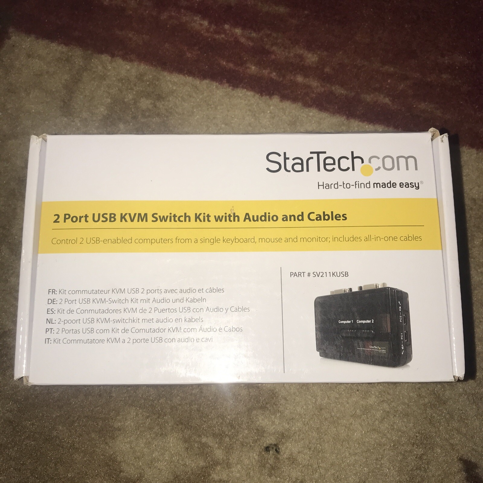 StarTech StarView 2 Port USB Micro KVM Switch SV211KUSB