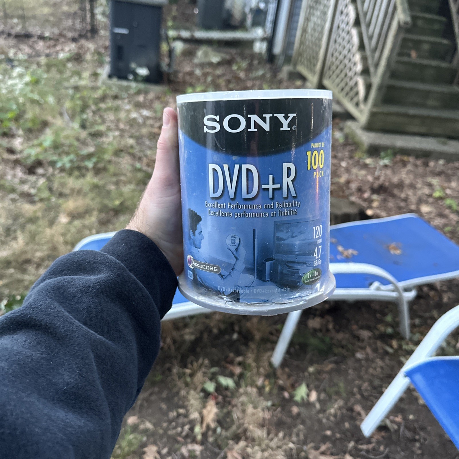 SONY DVD+R NEW SEALED 100 pack 120 min 4.7 1x-16x