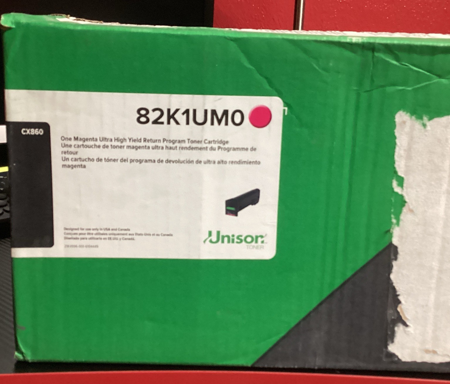 Lexmark Genuine 82K1UM0 Ultra HY Magenta Toner Original OEM CX860 series