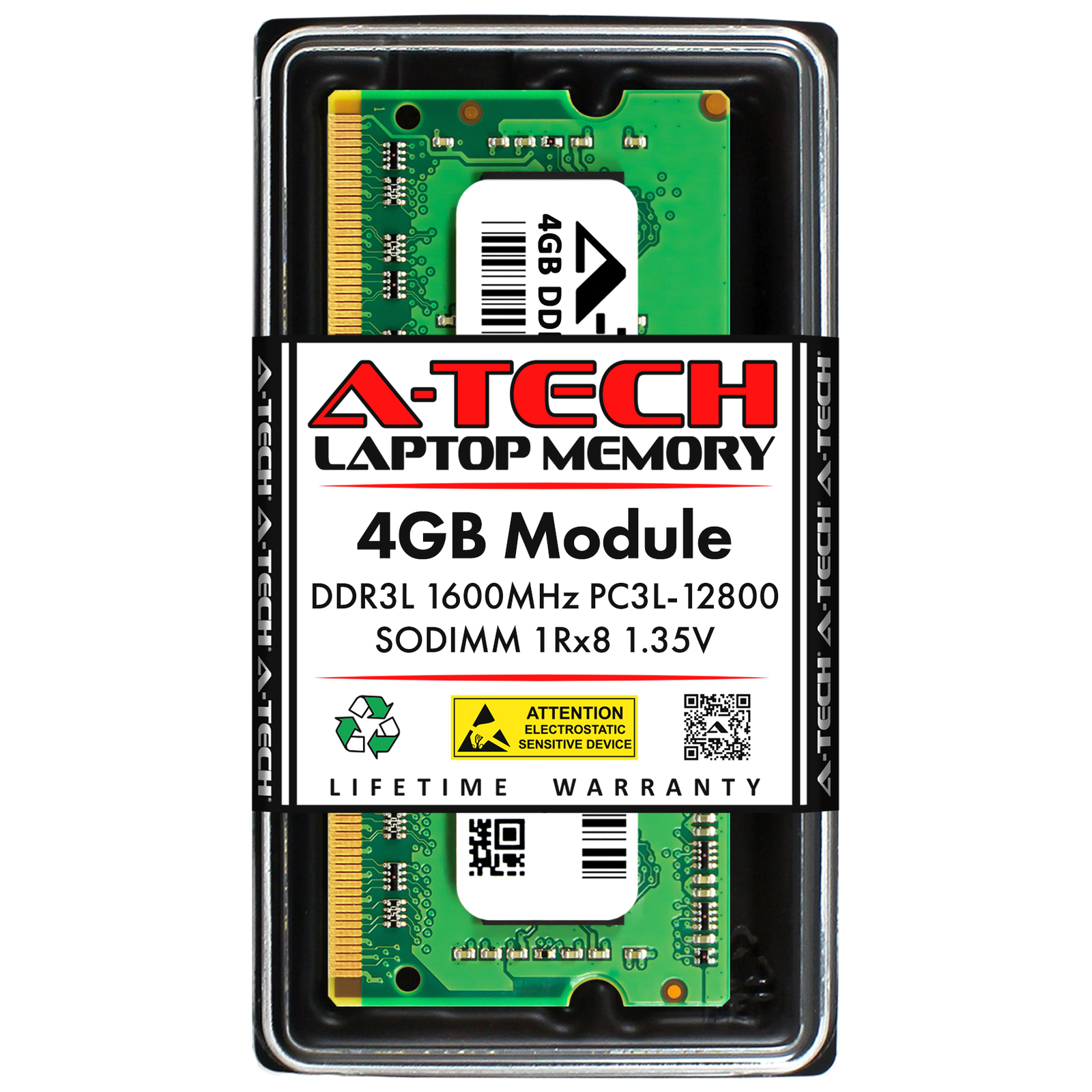 4GB DDR3 1600MHz PC3-12800 SODIMM (Replacement for HP H6Y75AA) Laptop Memory RAM