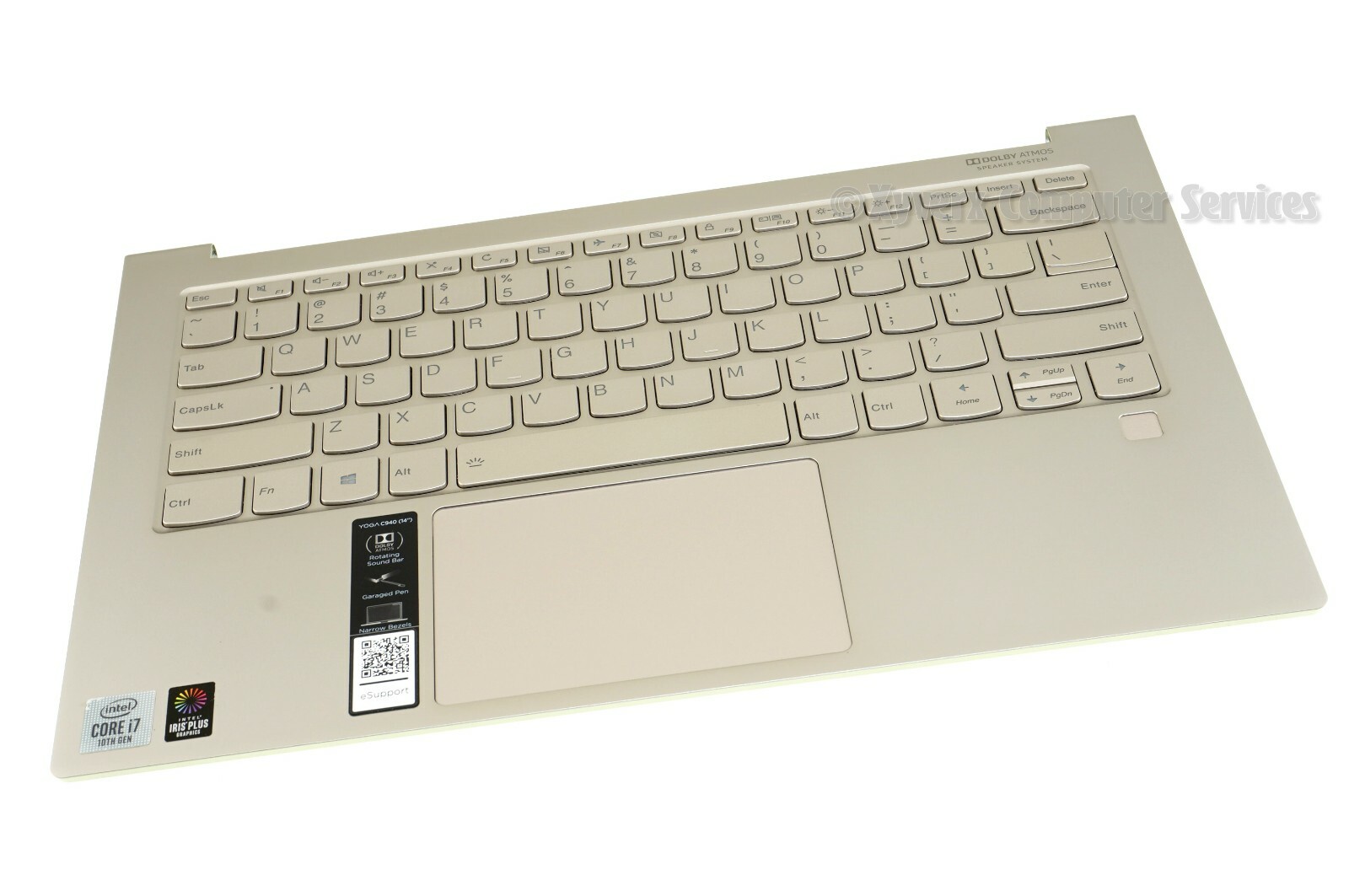 AM1ED000700 OEM LENOVO TOP COVER GOLD W KB BL+FPR C940-14IIL 81Q9 (GRD A)(FC23)