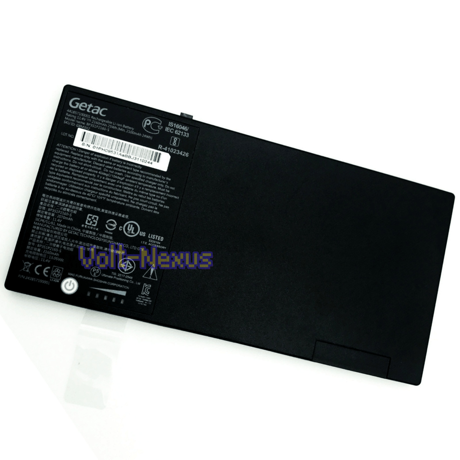 24Wh ORIGINAL BP3S1P2160-S New Battery for Getac F110 Tablet PC 441857100001