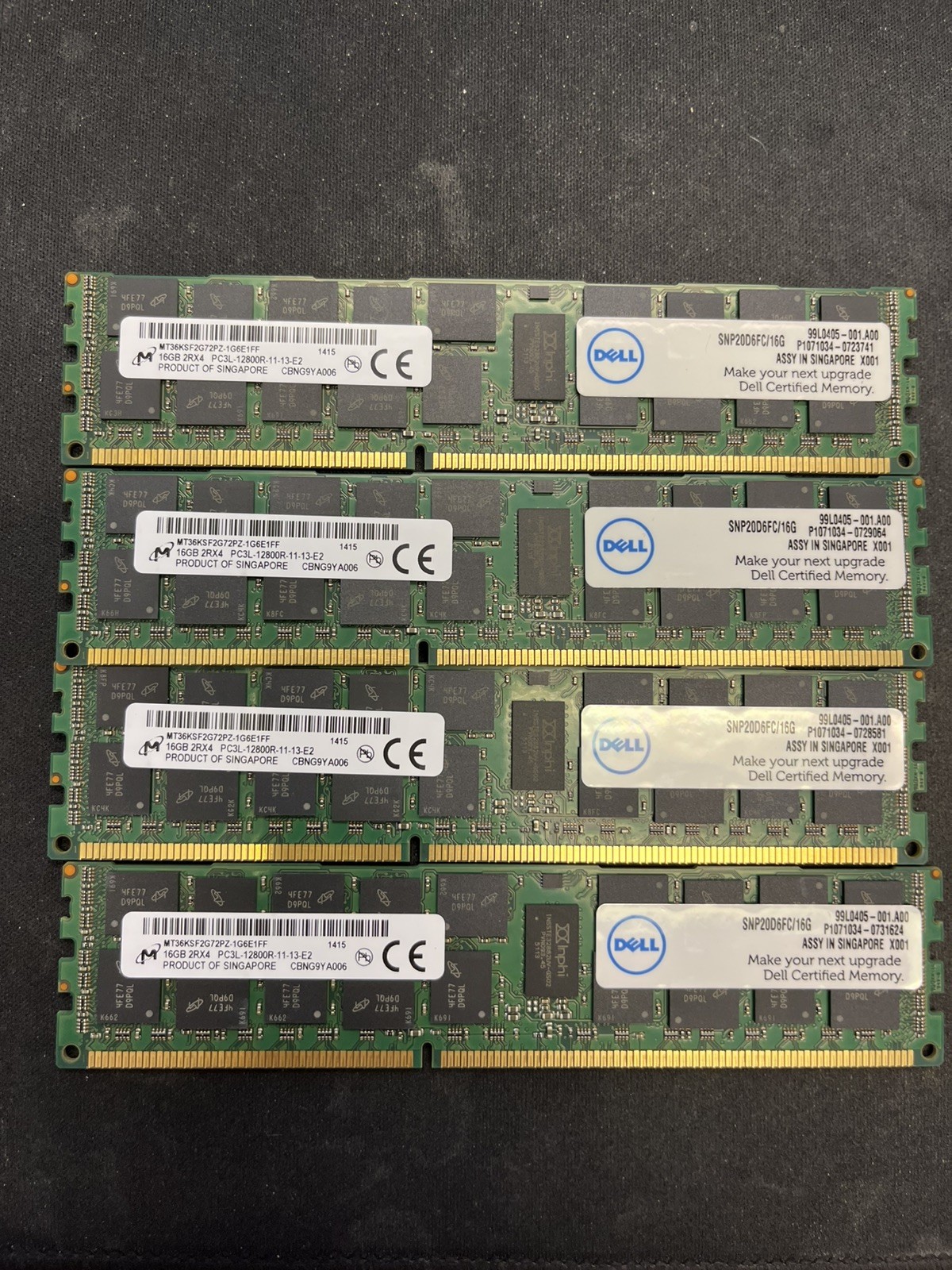 Dell Certified Memory SNP20D6FC 16GB PC3L-12800R 64GB (4x16)