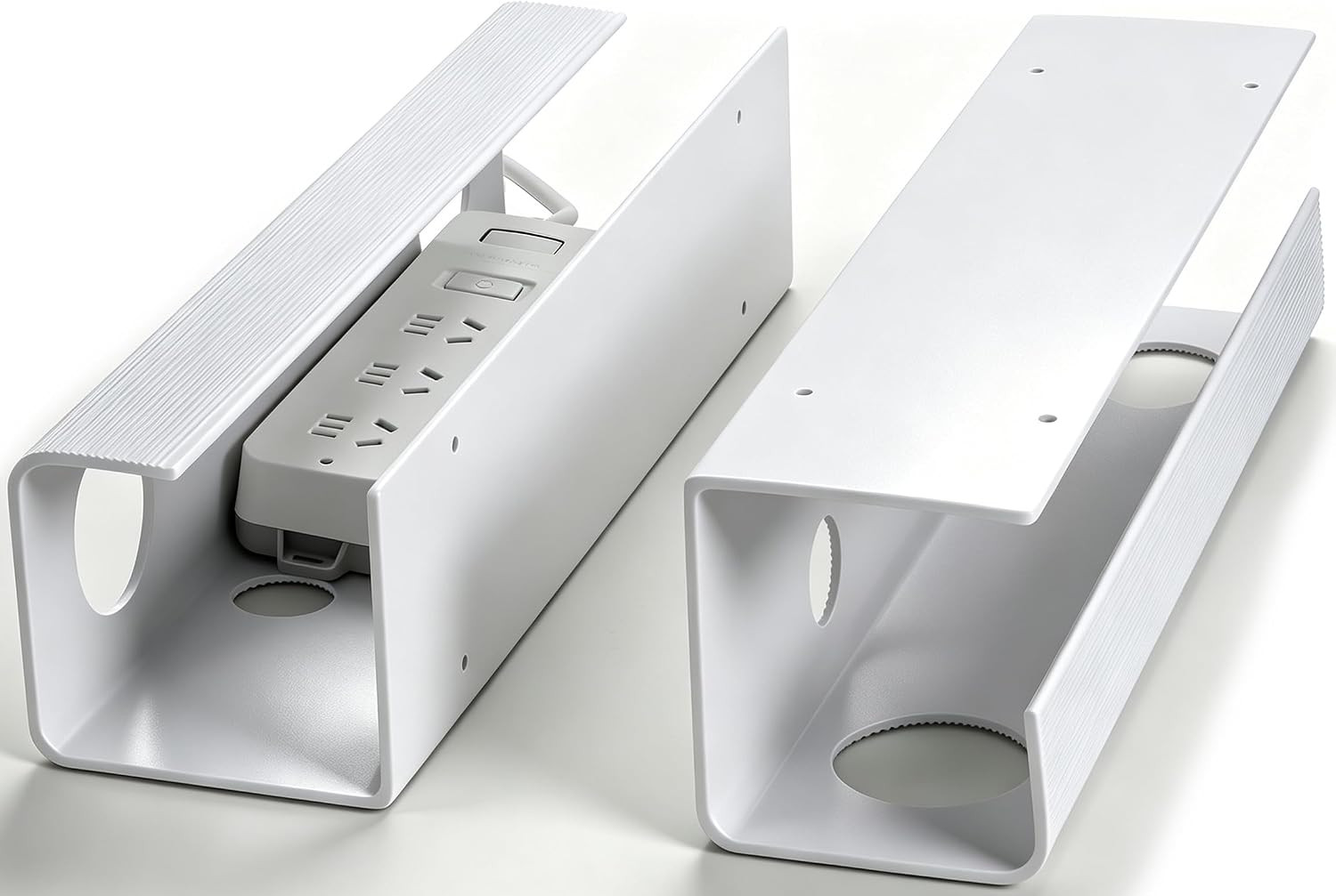 2 Pack Large Capacity Cable Management Tray, under Desk Cable Tray 31.5In(2X L15