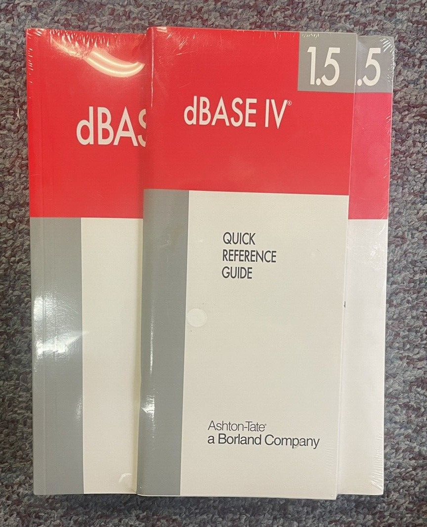 New Sealed Borland dBASE IV 1.5 Guide Manual Set Reference Guide, Manuals