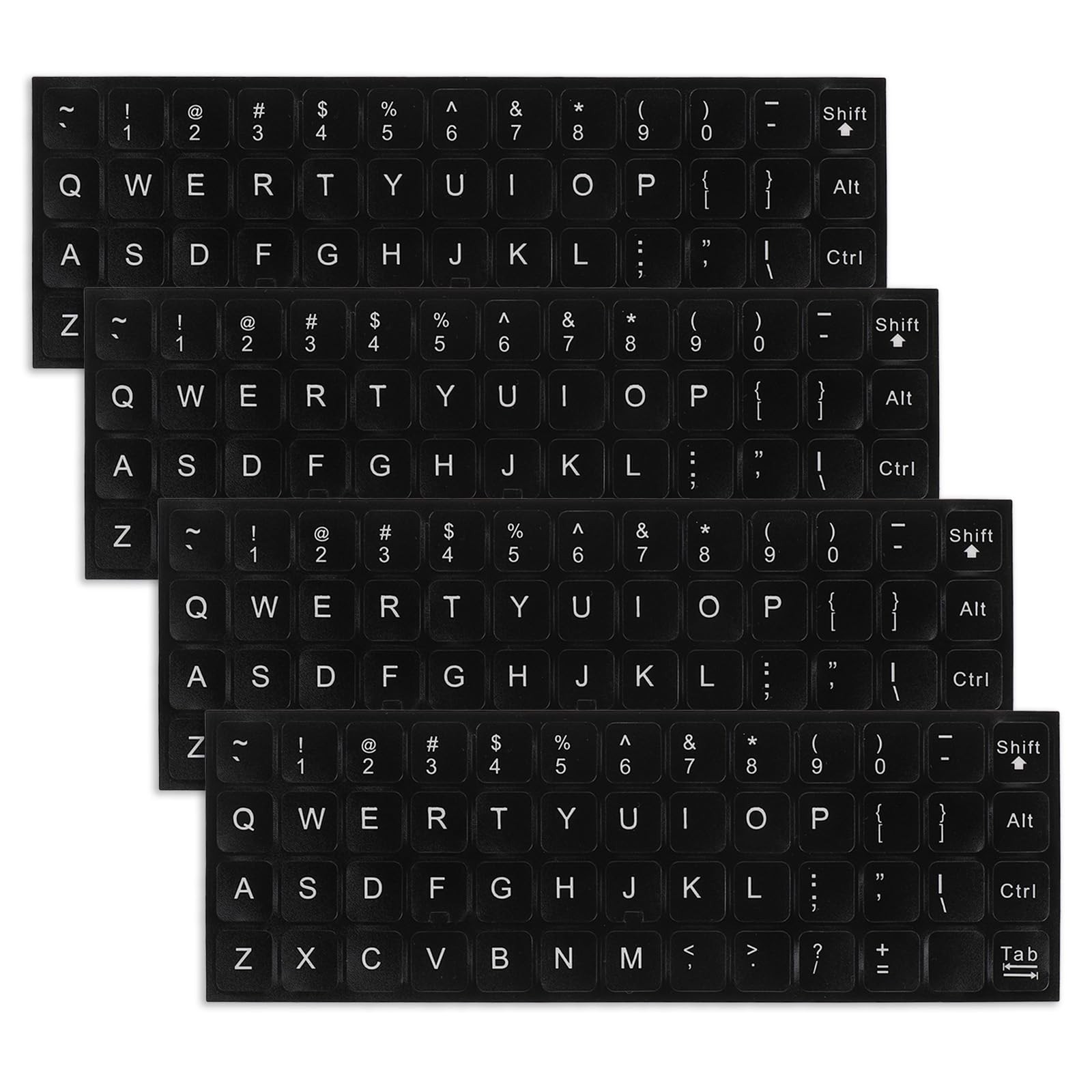 English Keyboard Stickers, 4 Pcs Universal Laptop Keyboard Stickers Keyboard ...