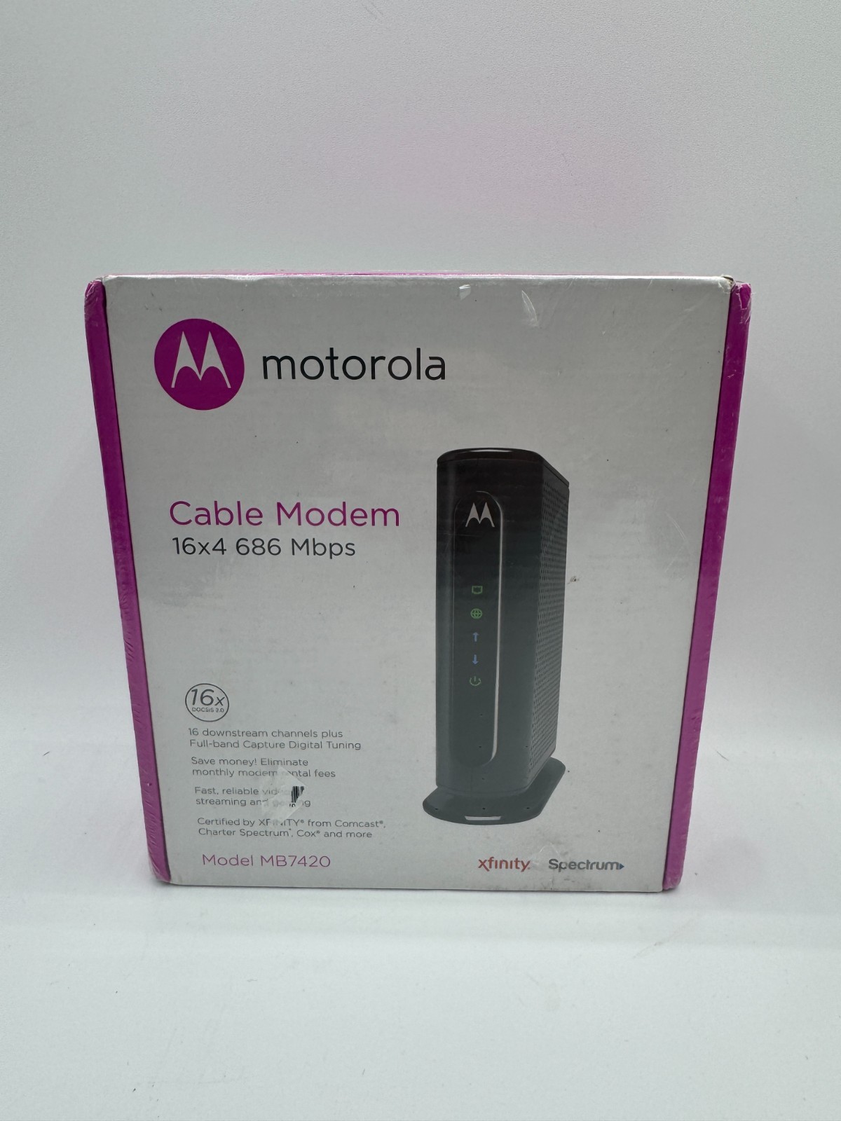 Motorola MB7420 16x4 High Speed ​​Cable Modem 686 Mbps NEW SEALED