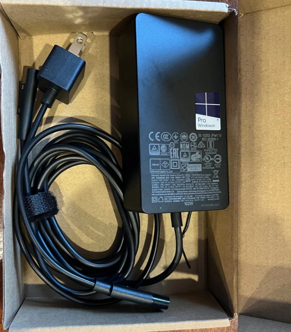Geniune 102W 1798 AC Power Adapter Charger Microsoft Surface Pro Book 2 3 OEM
