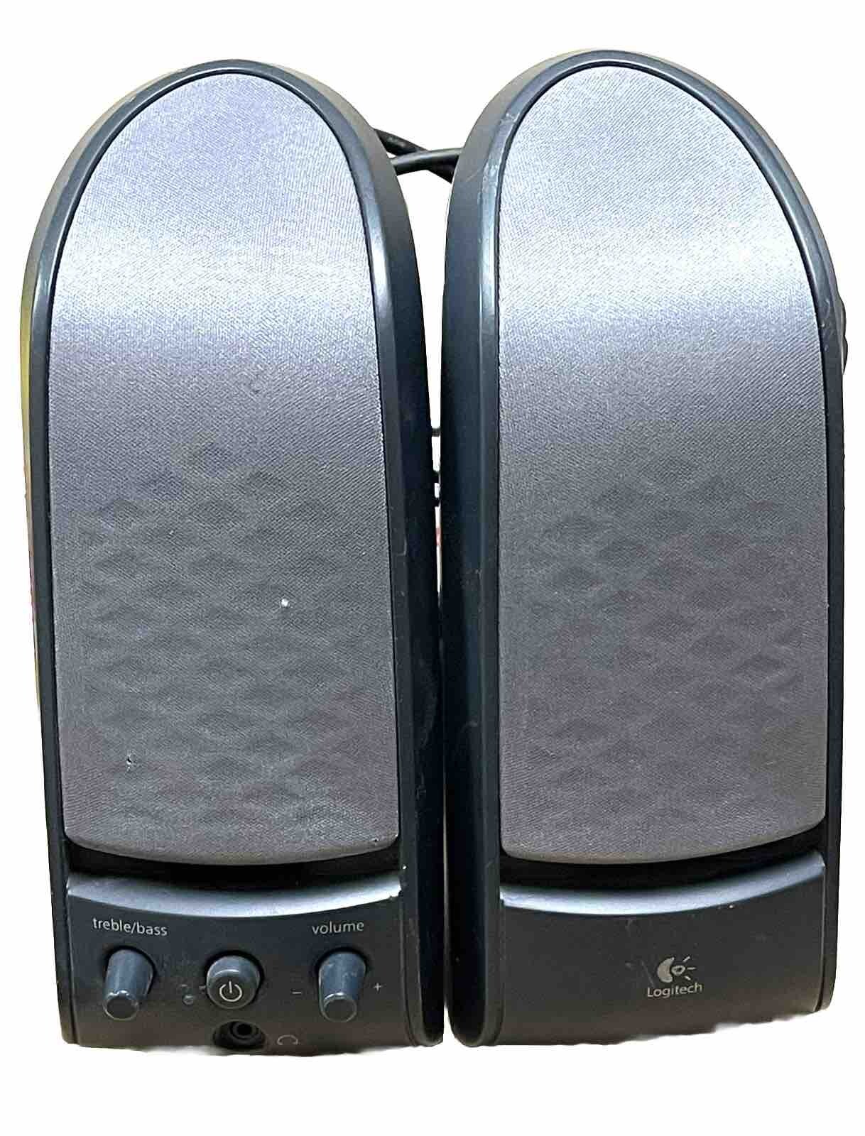 Vintage Logitech X-120 S-0083A Desktop Computer Pair of Speaker 5 Watts
