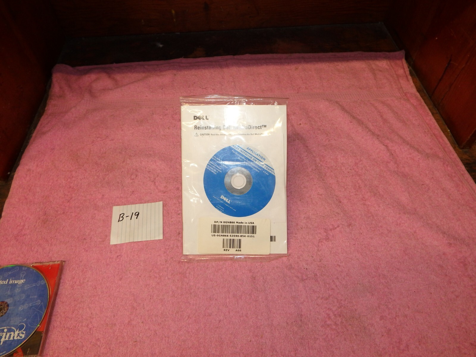 NEW Dell MediaDirect 3.5 for XPS ReInstallation CD 0GN866 With Manual Sealed VTG
