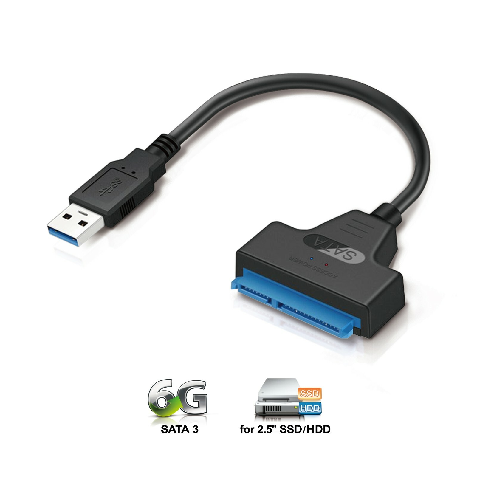 Mediasonic SATA to USB Cable USB 3.0 to SATA SSD / HDD Adapter Cable (HND5-SU3)