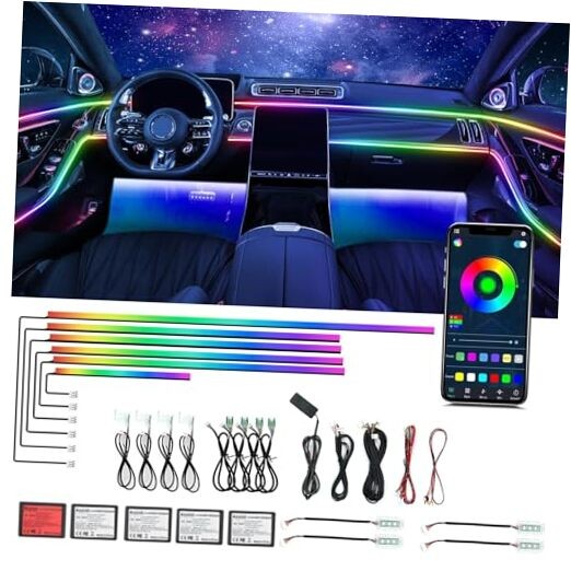 Dream Color Acrylic Interior Car Ambient Light Kit,  18 Dream Color 18 in 1 Kit