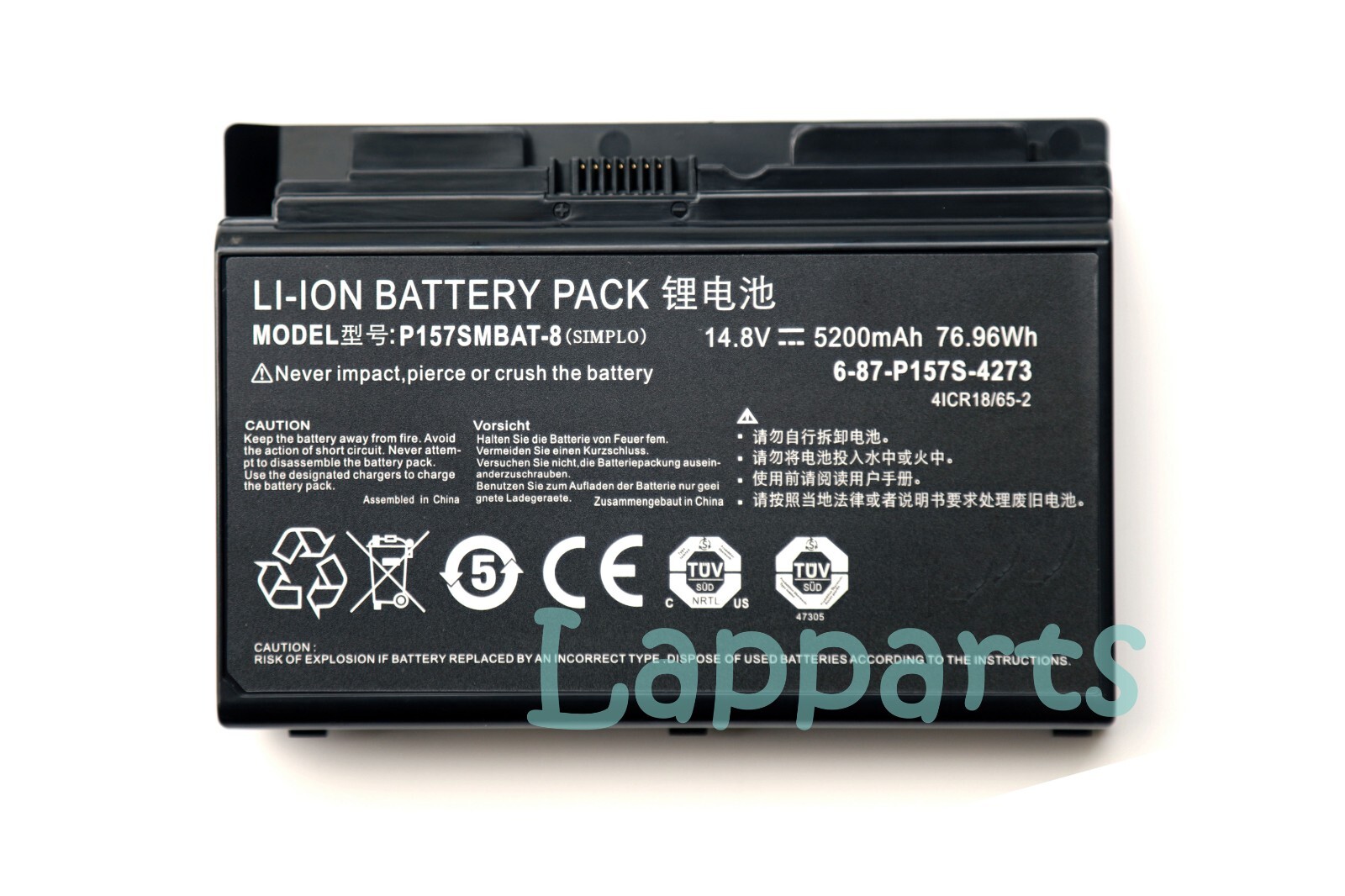 Original P157SMBAT-8 OEM Battery For CLEVO Terransforce P157S P157SM P177SM-A