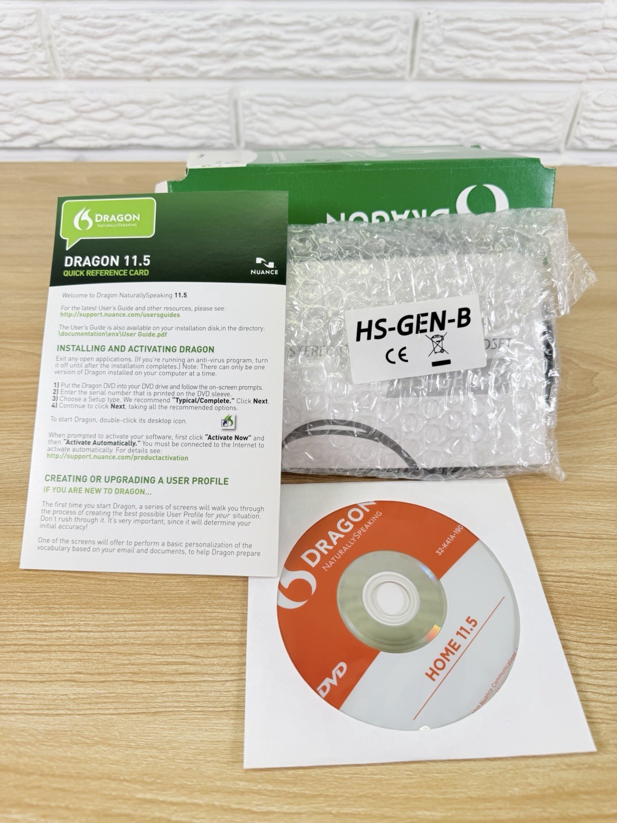 Dragon Naturally Speaking Home Version 11 With Head Set New OPEN BOX