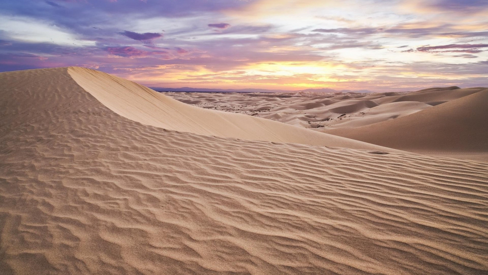 Landscape desert dunes sand sunset nature Custom Gaming Mat Desk