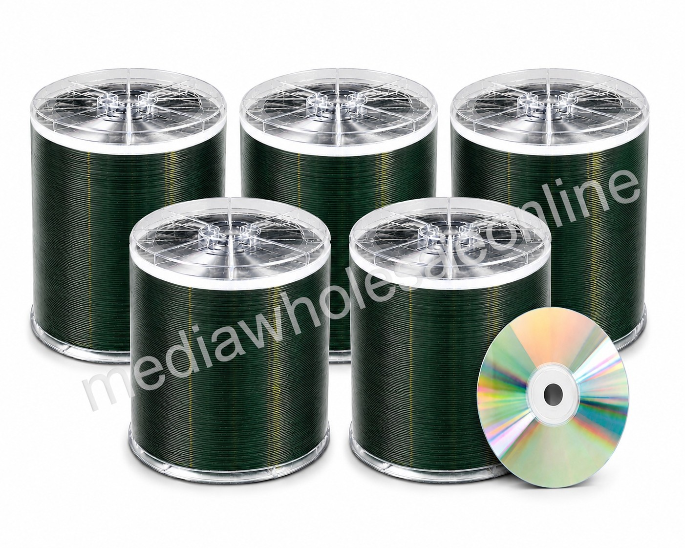 500 Verbatim CD-R CD Silver Shiny Top 52X 700MB Blank Disc No Logo 5x100pk