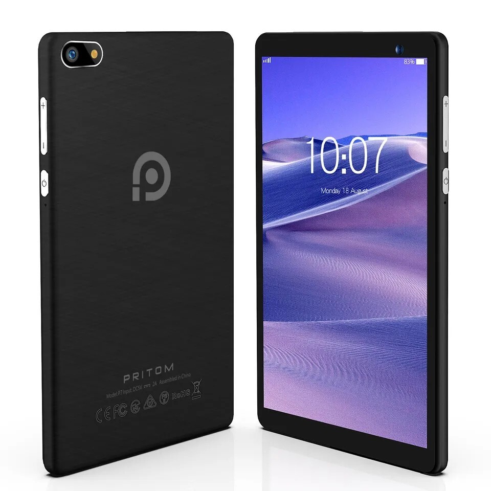 Pritom Android Tablet 2GB Ram & 32GB Memory 7"" High Definition 