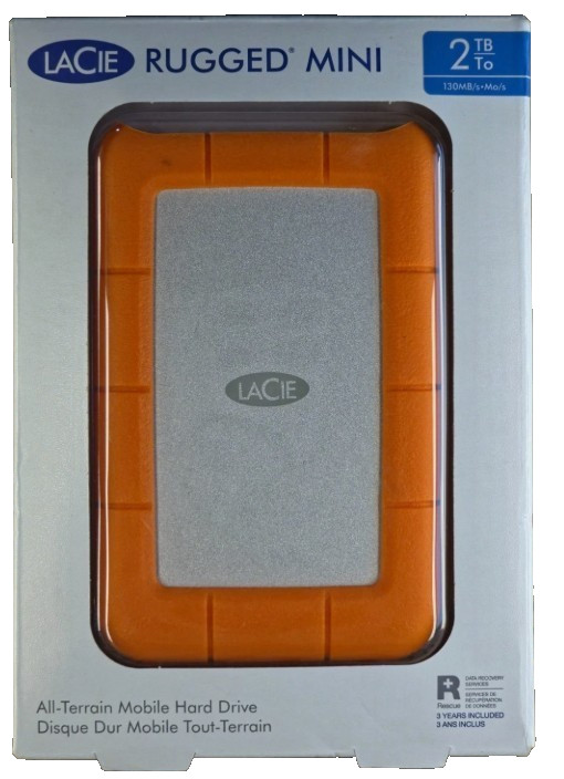 LaCie LAC9000298 La Cie Rugged Mini USB 3.0 / 2.0 External 2TB, orange 