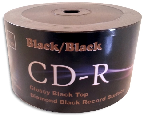 100-Pak =DOUBLE-SIDED BLACK/BLACK= Diamond Black Record Surface 52X CD-R's