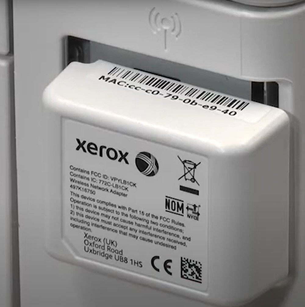 Xerox VersaLink B and C Series Wireless Network Connection Adapter (497K16750)