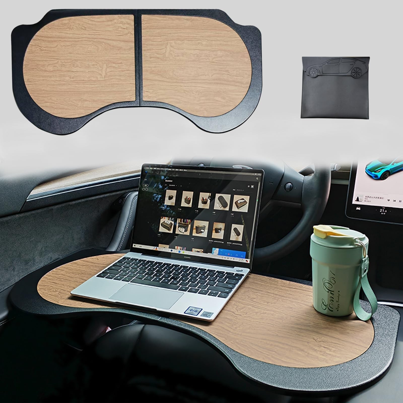 Frins for Tesla Car Desk,Foldable Car Table for Laptop,Tesla Model Y/3 Access...