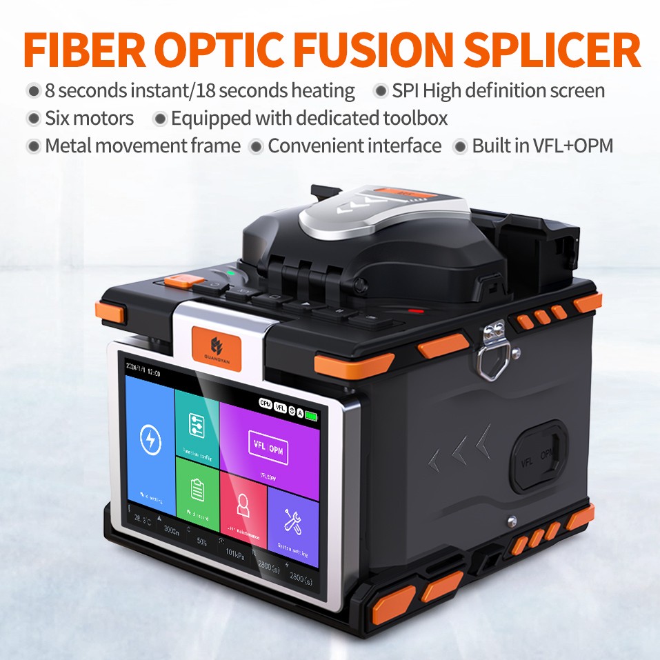 M5 Intelligent Fiber Optic Fusion Splicer | 6-Motor Core Alignment Splicing Tool