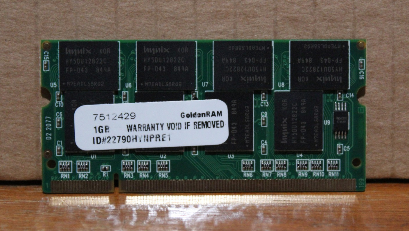 GoldenRAM 1GB DDR2 GENERIC MEMORY LAPTOP RAM SoDimm Stick SO-DIMM - Tested