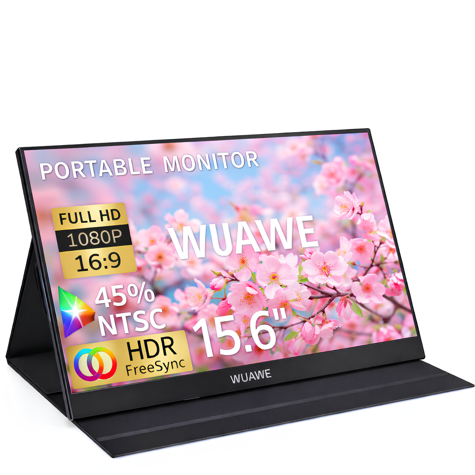 15.6 Inch Portable Touch Monitor WUAWE FHD 100% sRGB USB-C HDMI for Laptop Mac