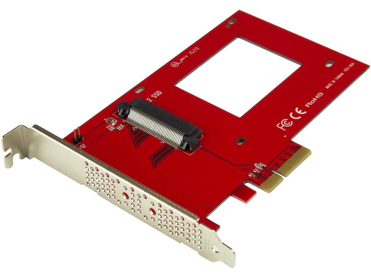 StarTech.com U.2 to PCIe Adapter for 2.5" U.2 NVMe SSD - x4 PCI Express 3.0 Mode