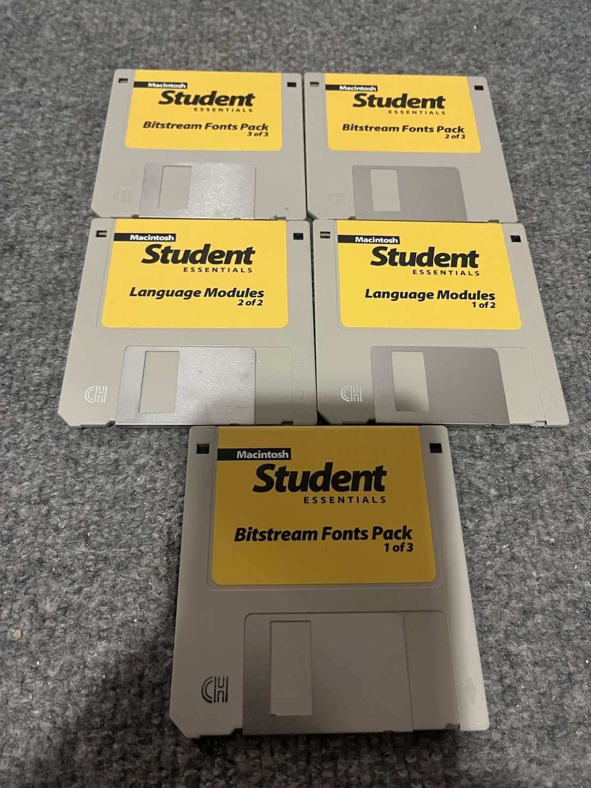 Lot Of 5 Vintage 1994 Macintosh Student Essentials Disks