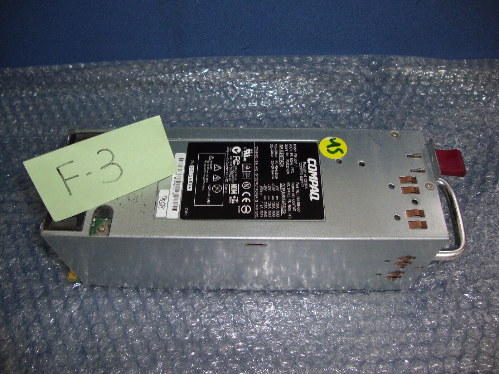 HP COMPAQ PS-5501-1 264166-001 292237-001 500W Server Power Supply
