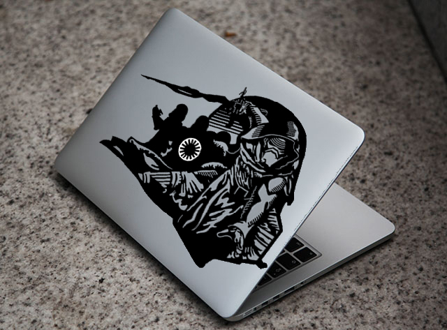 Black Star Wars Bad Guy Kylo Ren Decal Sticker for Macbook Air / Pro 13" 15" 17"