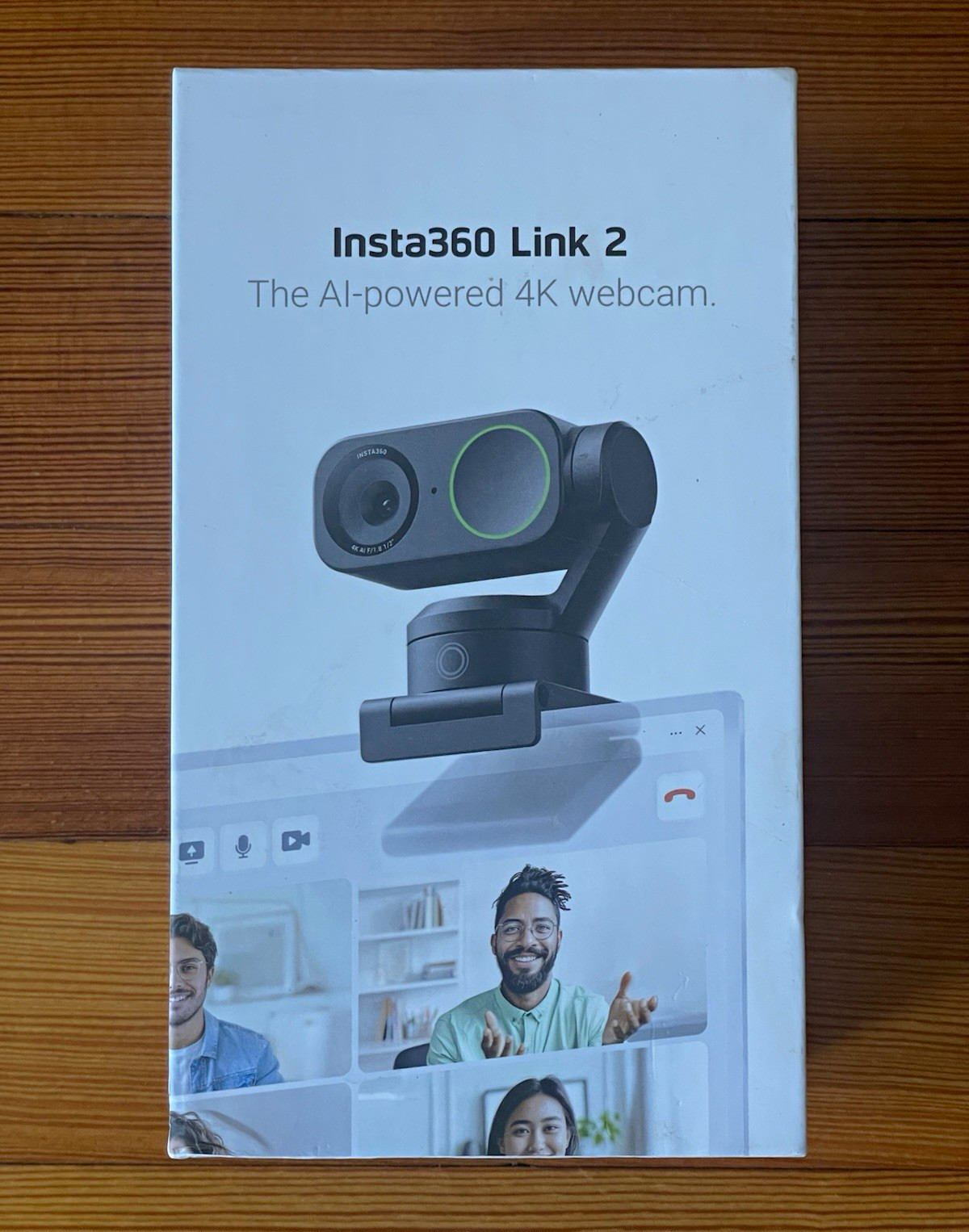 Insta360 Link 2 4K 30fps AI Tracking Autofocus USB-C Webcam, Black