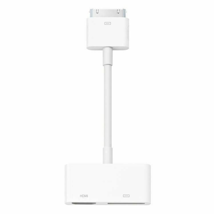 OEM Apple 30-Pin Digital AV Adapter White MD098AM/A HDMI-compatible iPhone 4/4s