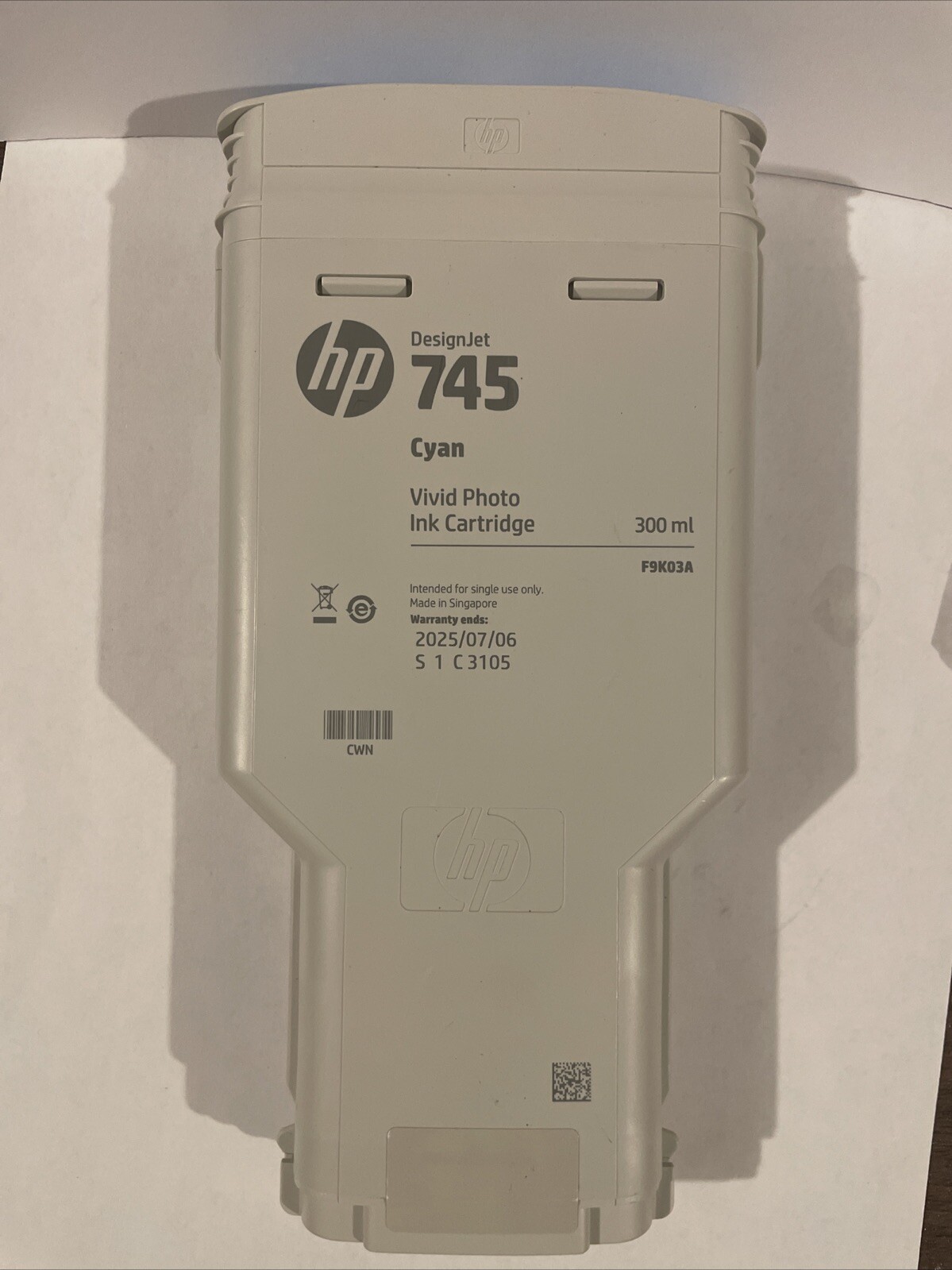 Cyan Ink Cartridge 300ml Compatible for HP 745 Dye Ink for HP DesignJet